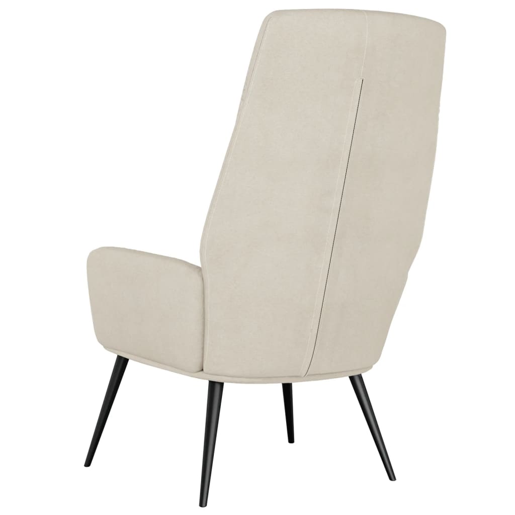 Poltrona Rilassante Crema in Similpelle Scamosciata | homemem39