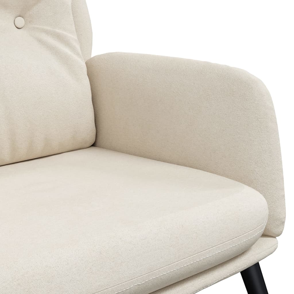 Poltrona Rilassante Crema in Similpelle Scamosciata | homemem39