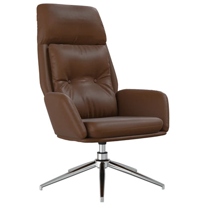 Sedia Relax Marrone in Vera Pelle