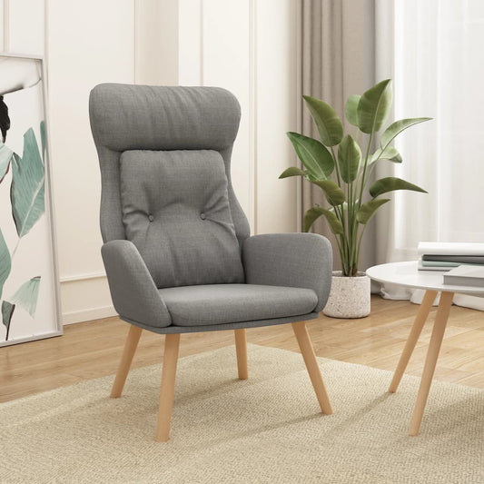 Poltrona Rilassante Grigio Chiaro in Tessuto | homemem39