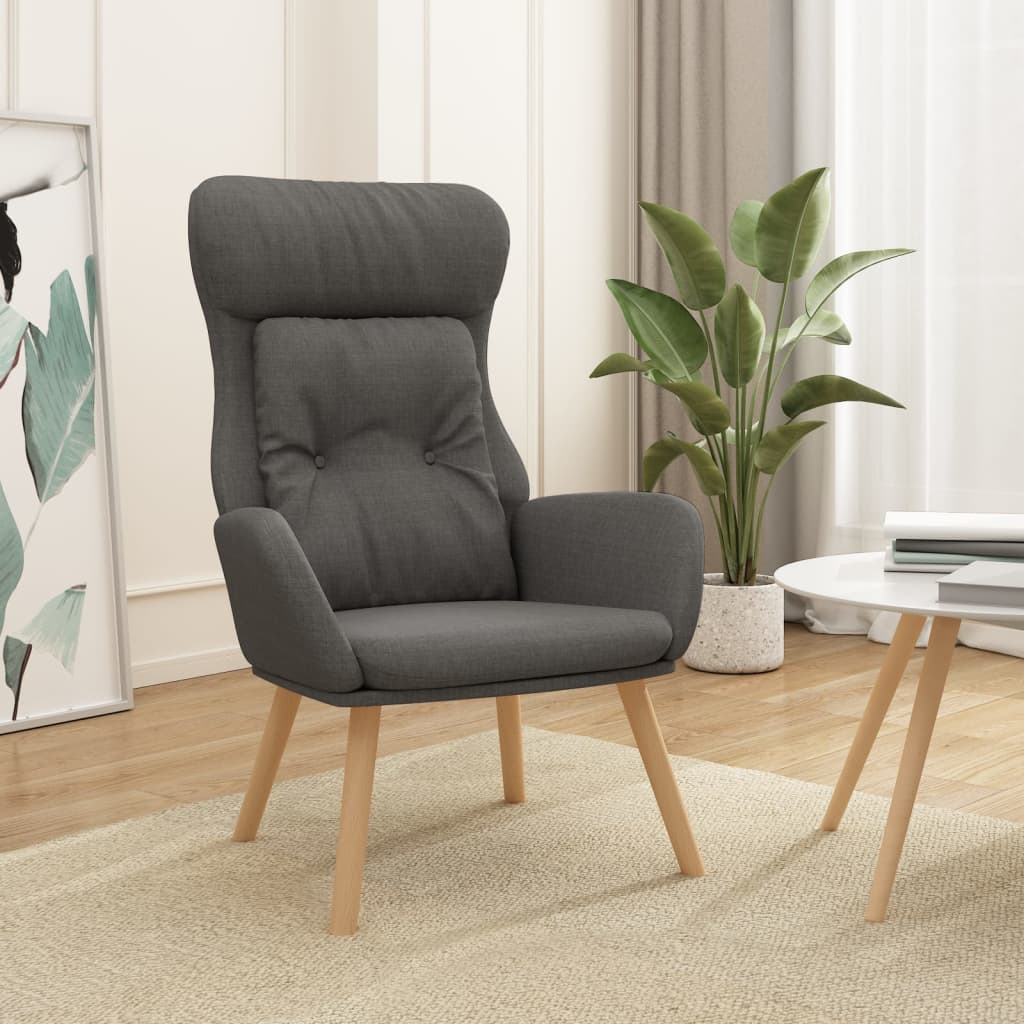 Sedia Relax Grigio Scuro in Tessuto | homemem39