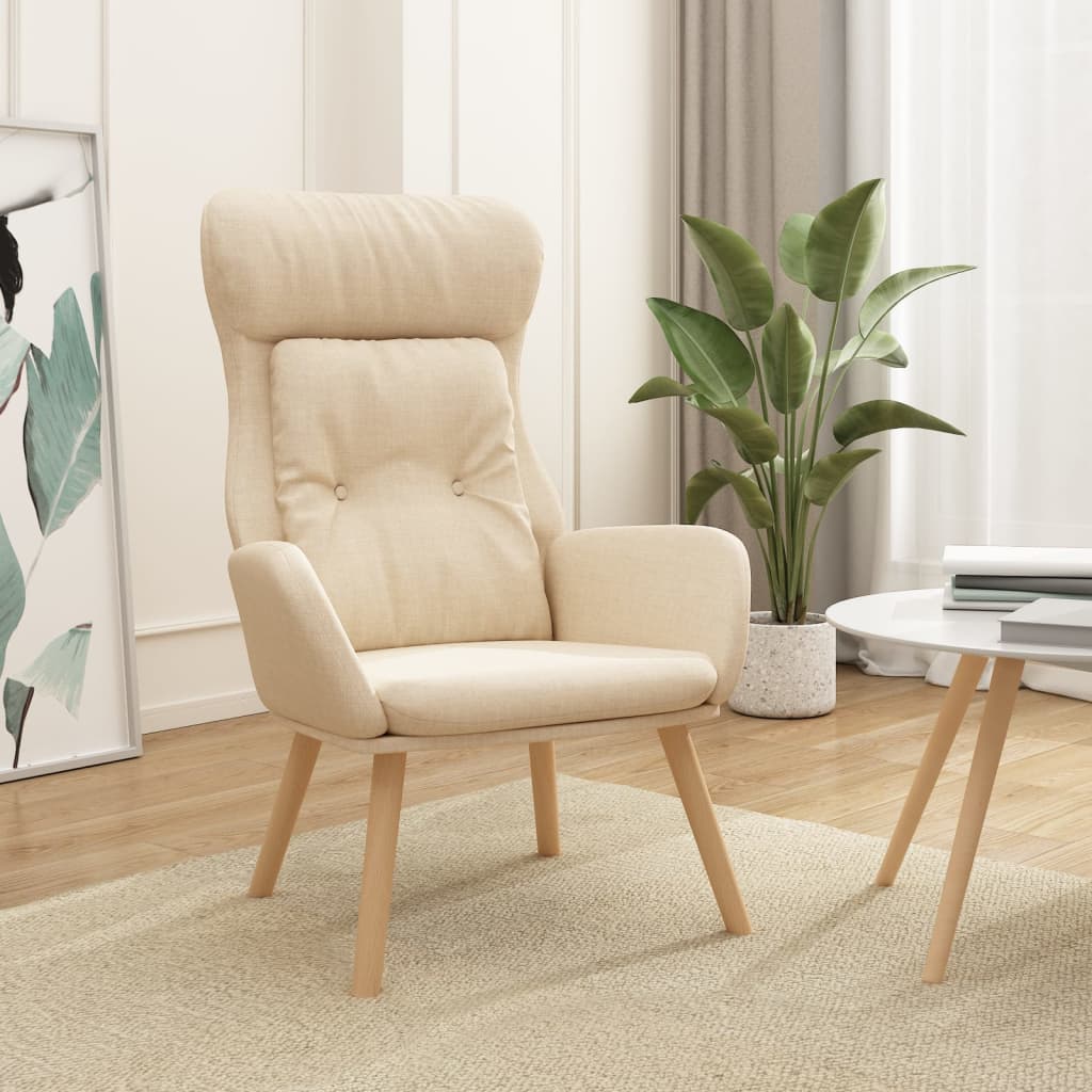 Poltrona Rilassante Crema in Tessuto | homemem39