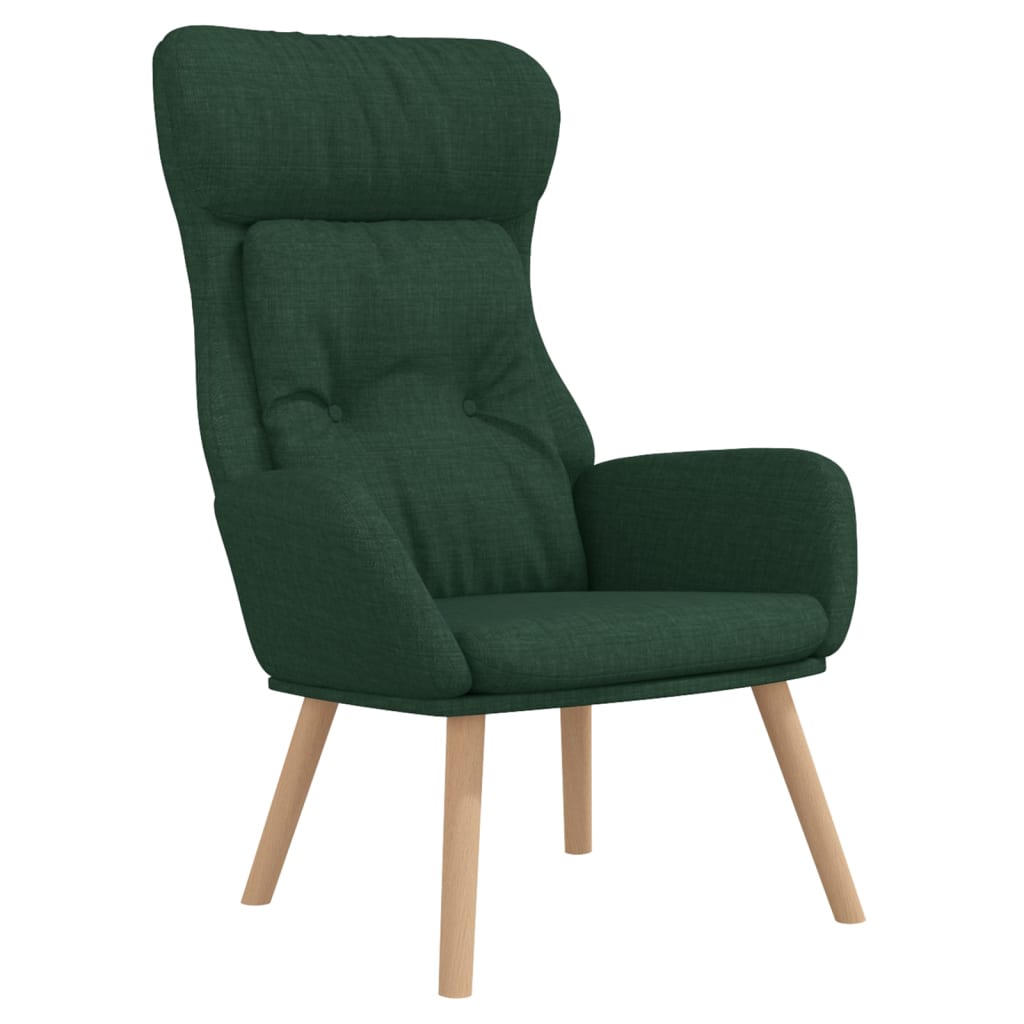 Sedia Rilassante Verde Scuro in Tessuto | homemem39