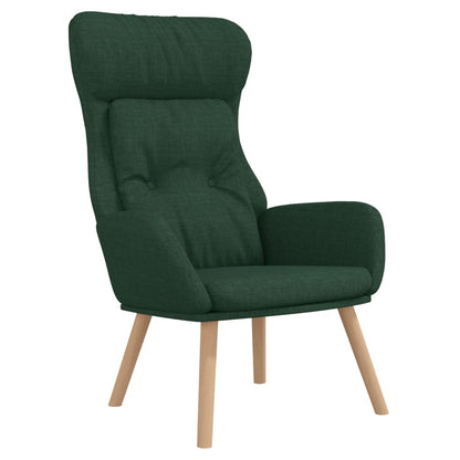 Sedia Rilassante Verde Scuro in Tessuto | homemem39