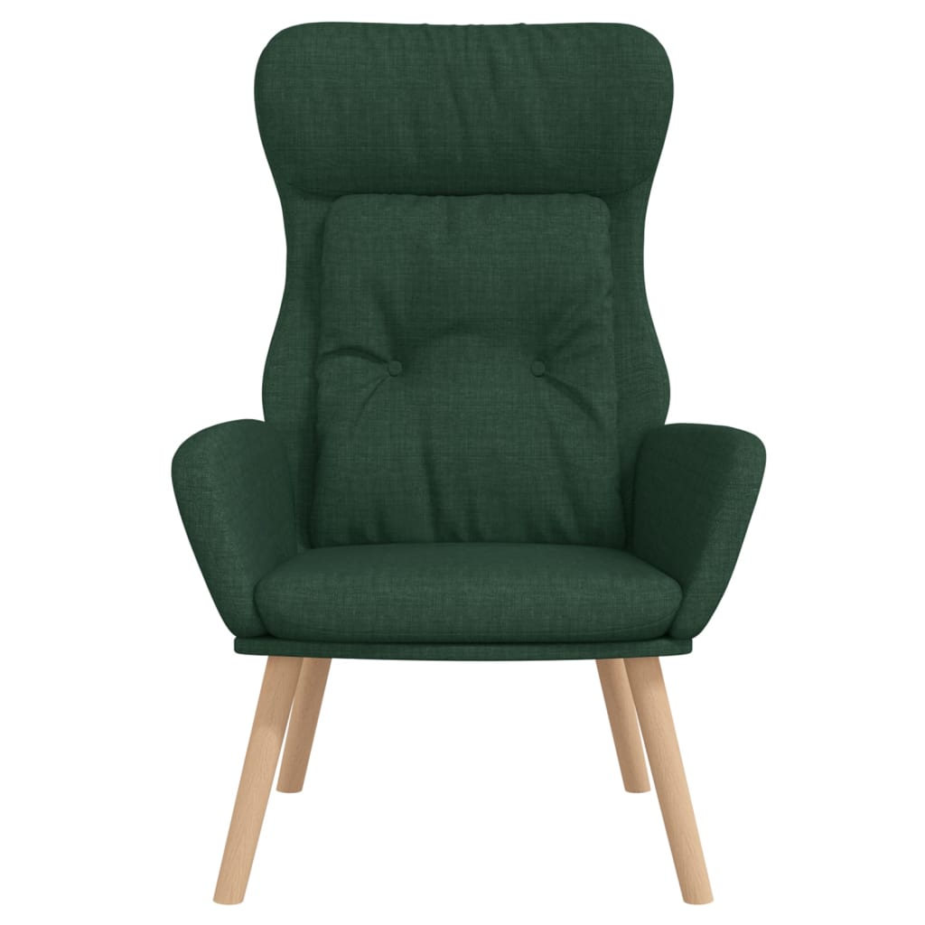 Sedia Rilassante Verde Scuro in Tessuto | homemem39