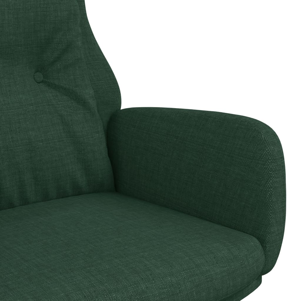 Sedia Rilassante Verde Scuro in Tessuto | homemem39