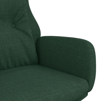 Sedia Rilassante Verde Scuro in Tessuto | homemem39