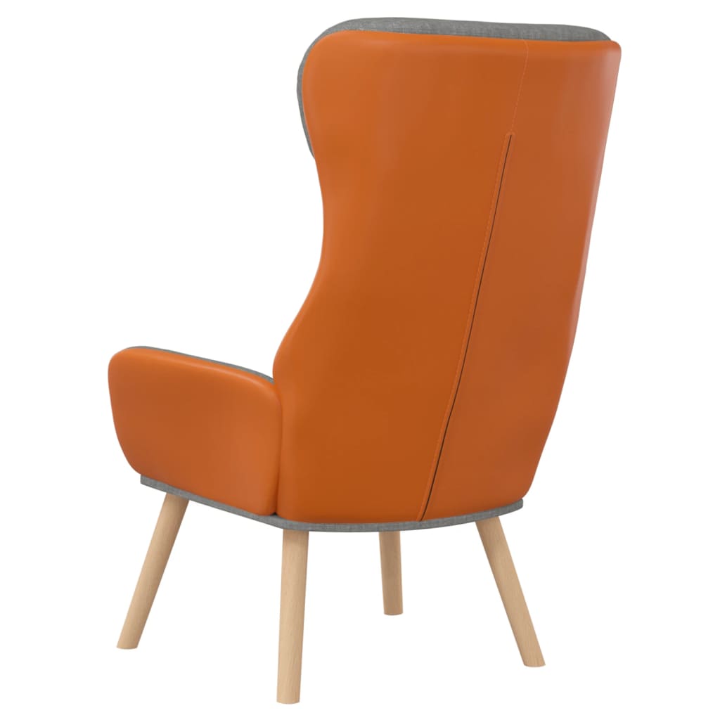 Poltrona Rilassante Grigio Chiaro in Tessuto e PVC | homemem39