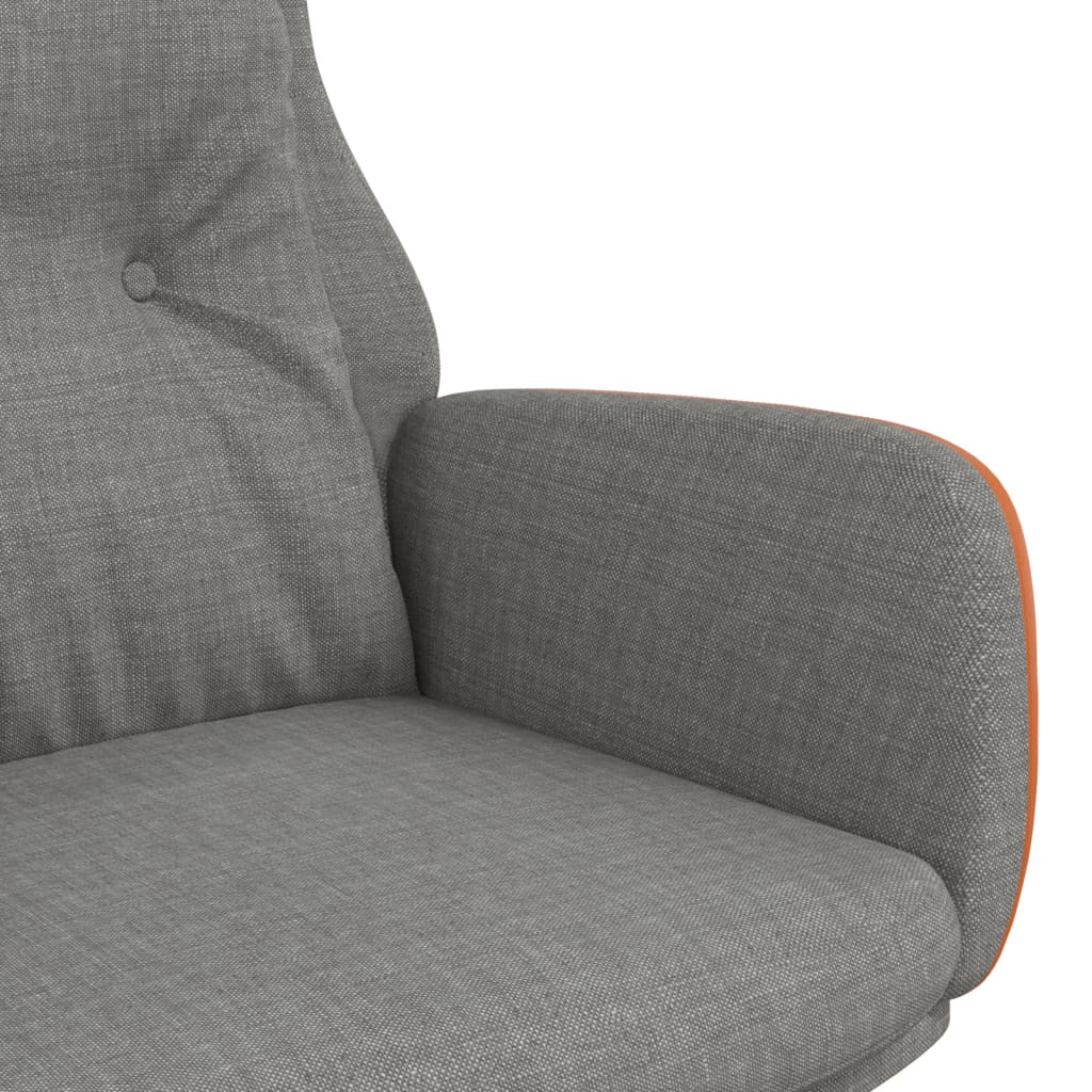 Poltrona Rilassante Grigio Chiaro in Tessuto e PVC | homemem39