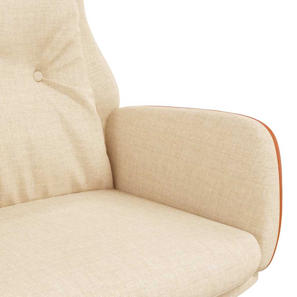 Poltrona Rilassante Crema in Tessuto e PVC
