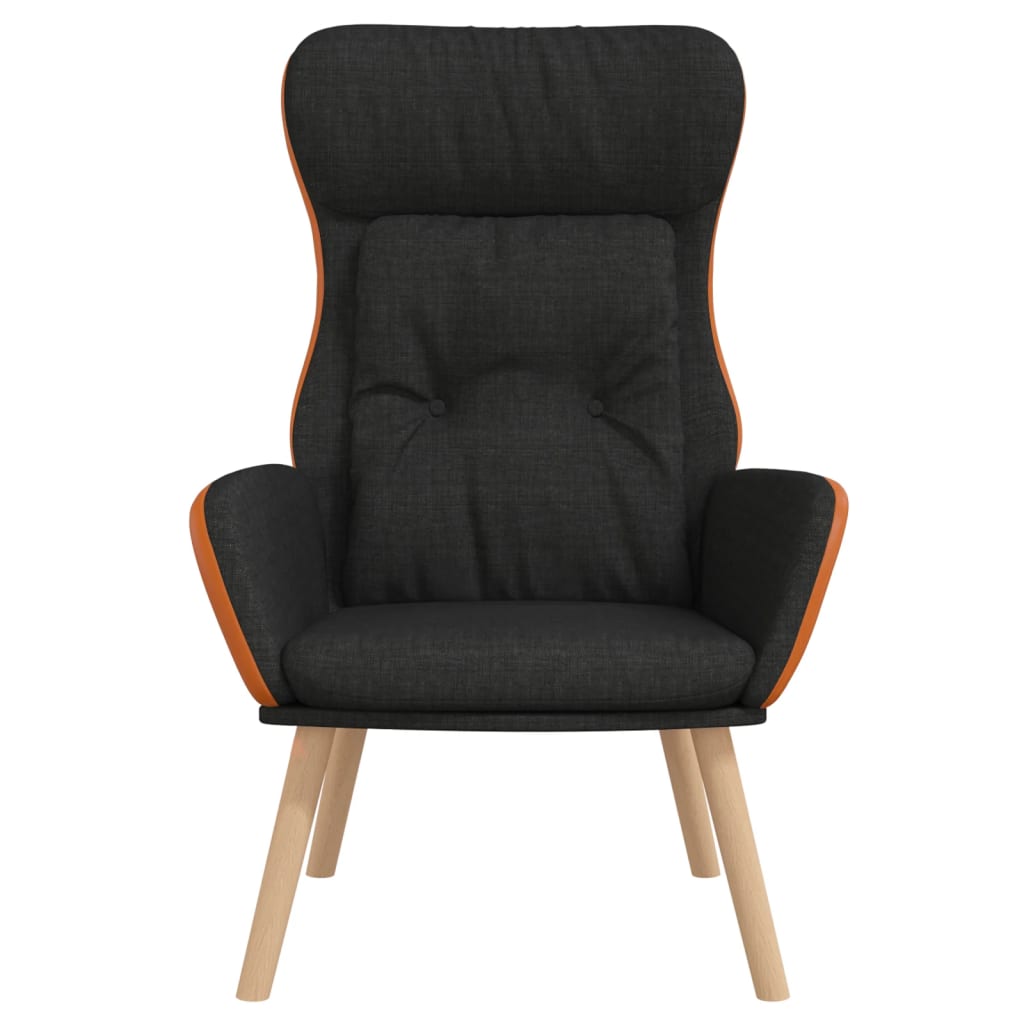 Poltrona Rilassante Nera in Tessuto e PVC | homemem39