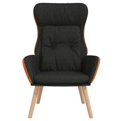 Poltrona Rilassante Nera in Tessuto e PVC