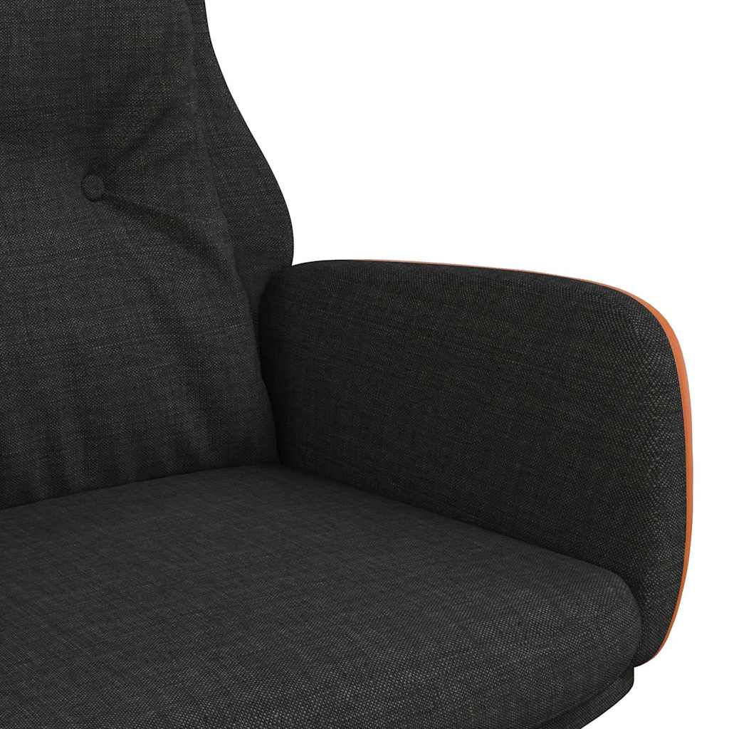 Poltrona Rilassante Nera in Tessuto e PVC