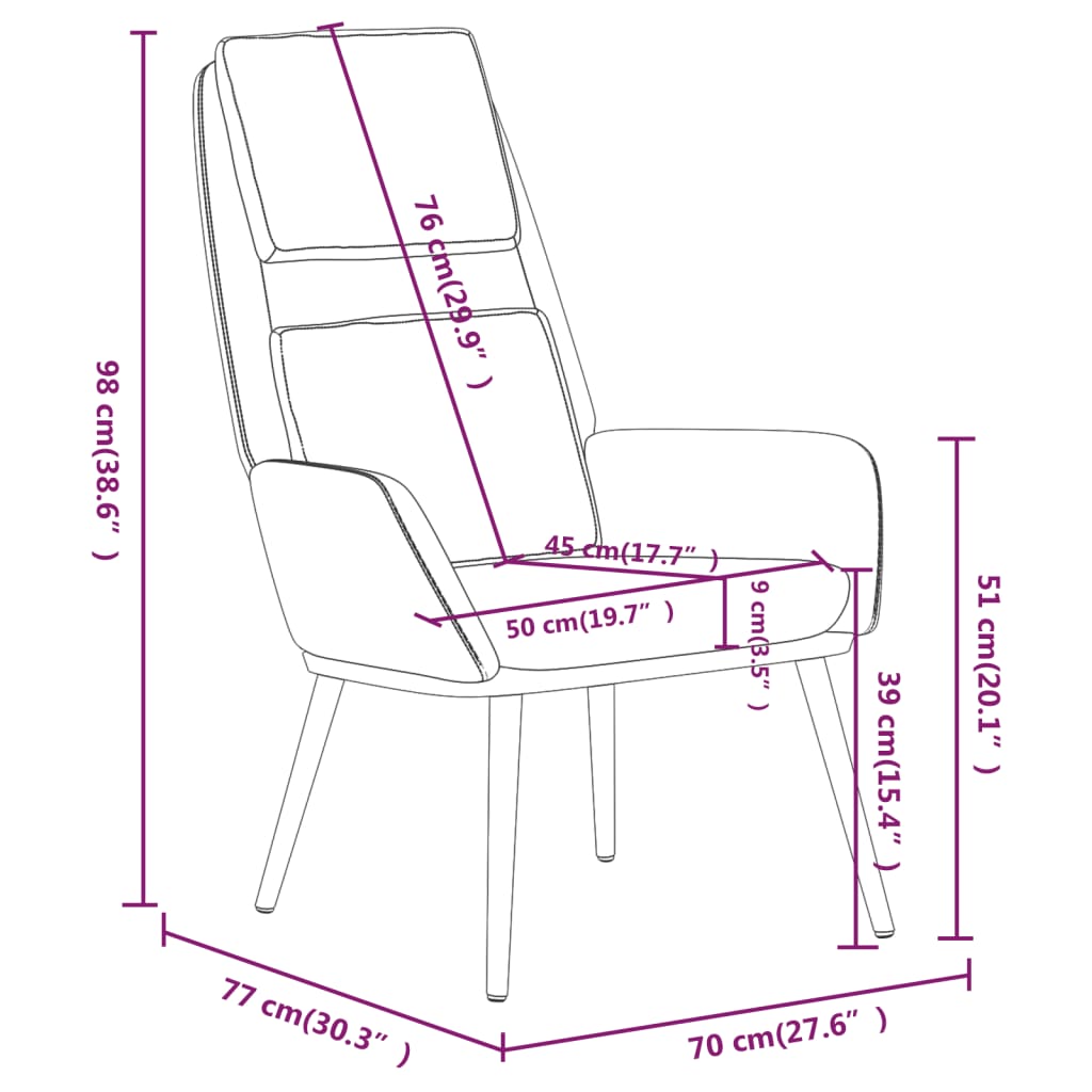 Sedia Relax Crema in Tessuto - homemem39