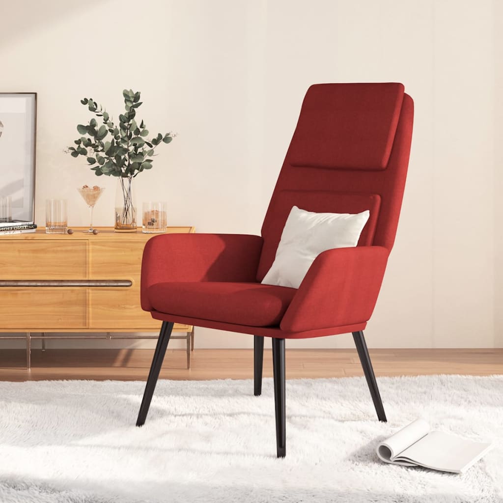 Sedia Relax Rosso Vino in Tessuto | homemem39