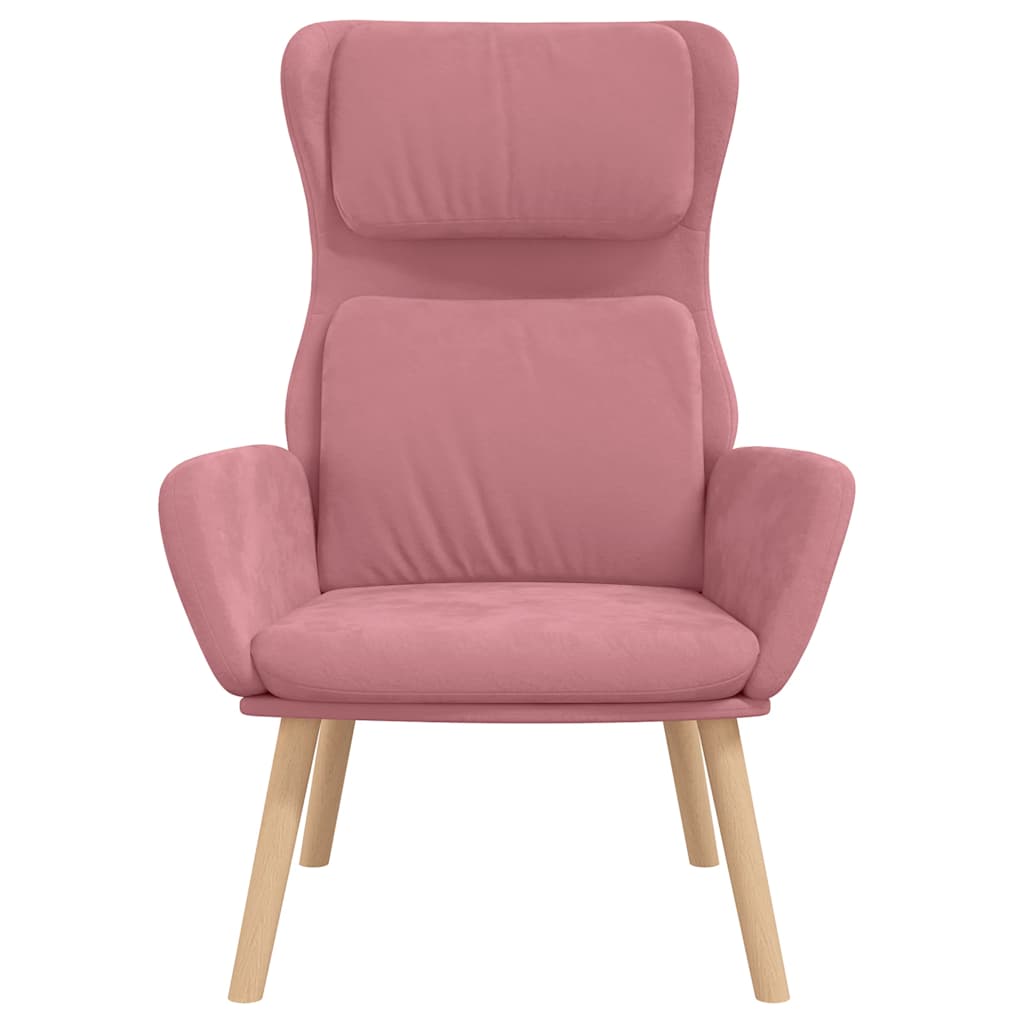 Sedia Relax Rosa in Velluto | homemem39