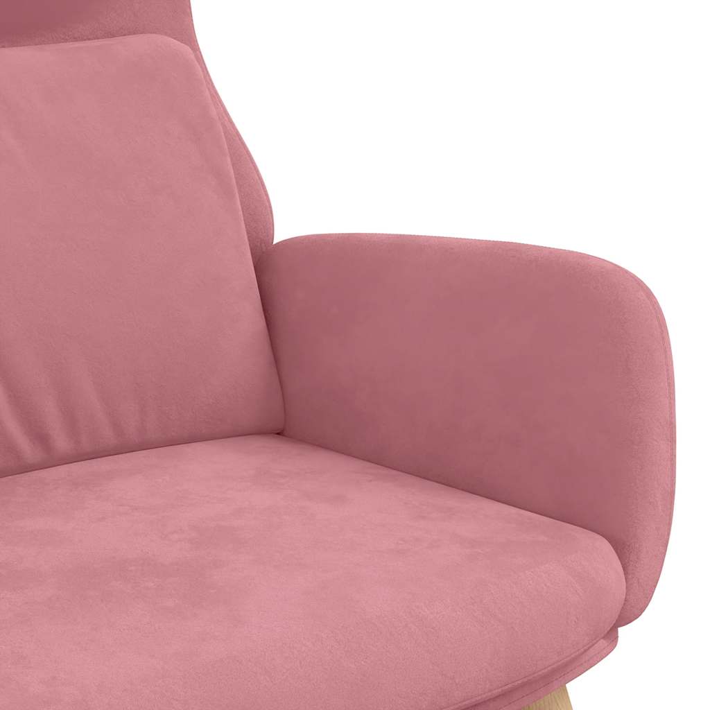 Sedia Relax Rosa in Velluto | homemem39