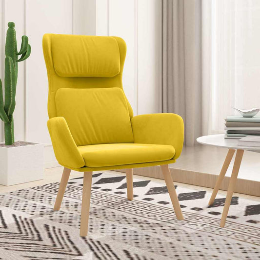 Poltrona Relax Giallo Senape in Velluto | homemem39