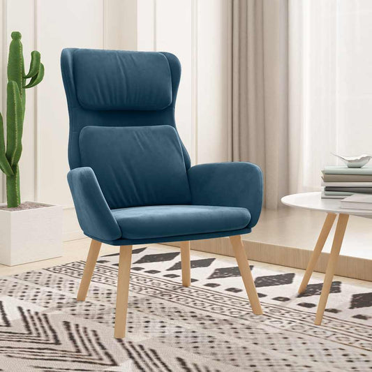 Poltrona Relax Blu in Velluto | homemem39