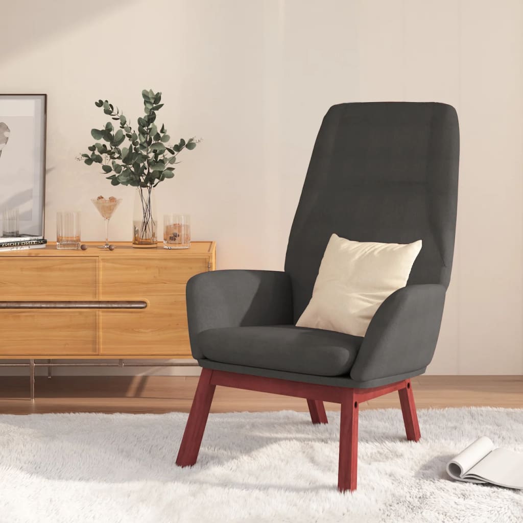 Sedia Relax Grigio Scuro in Tessuto | homemem39