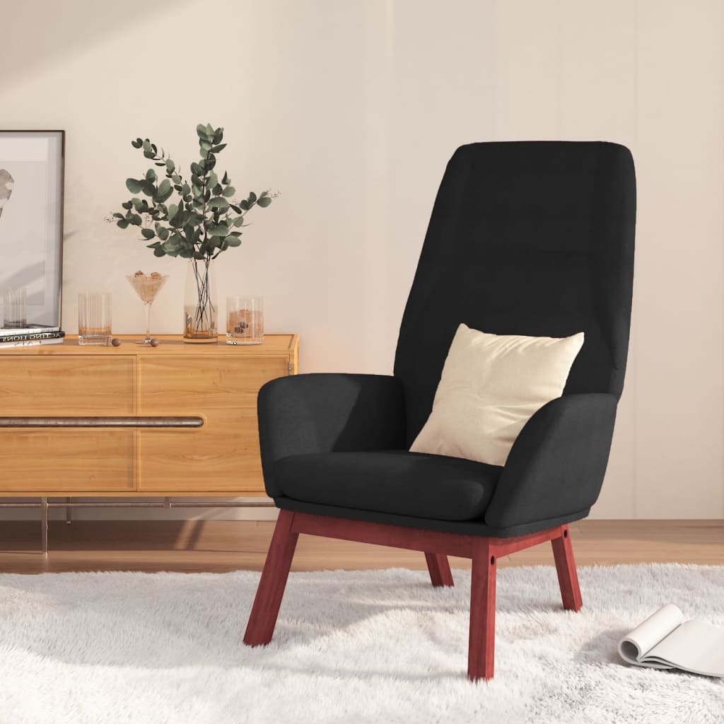 Sedia Relax Nera in Tessuto | homemem39