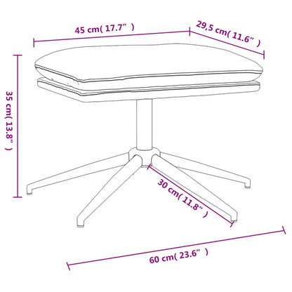 Poggiapiedi Crema 60x60x35 cm in Microfibra - homemem39