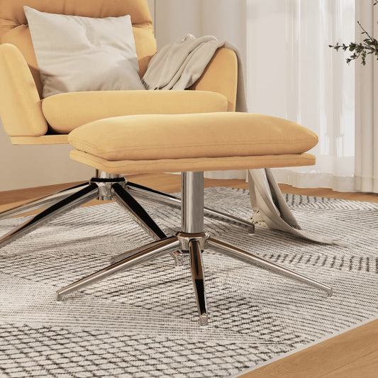 Poggiapiedi Crema 60x60x35 cm in Microfibra - homemem39