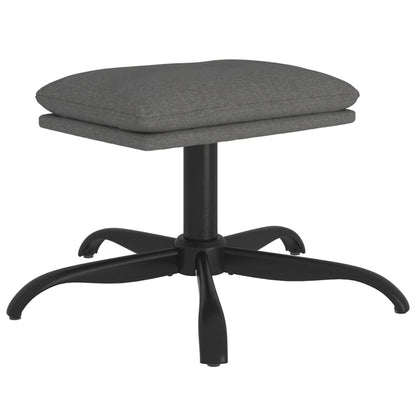 Poggiapiedi Grigio Chiaro 60x60x36 cm in Tessuto - homemem39