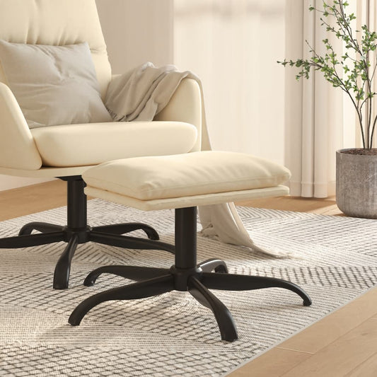 Poggiapiedi Crema 60x60x36 cm in Tessuto - homemem39