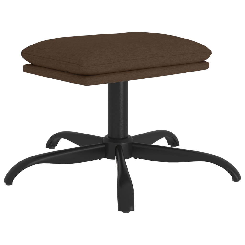 Poggiapiedi Marrone 60x60x36 cm in Velluto - homemem39