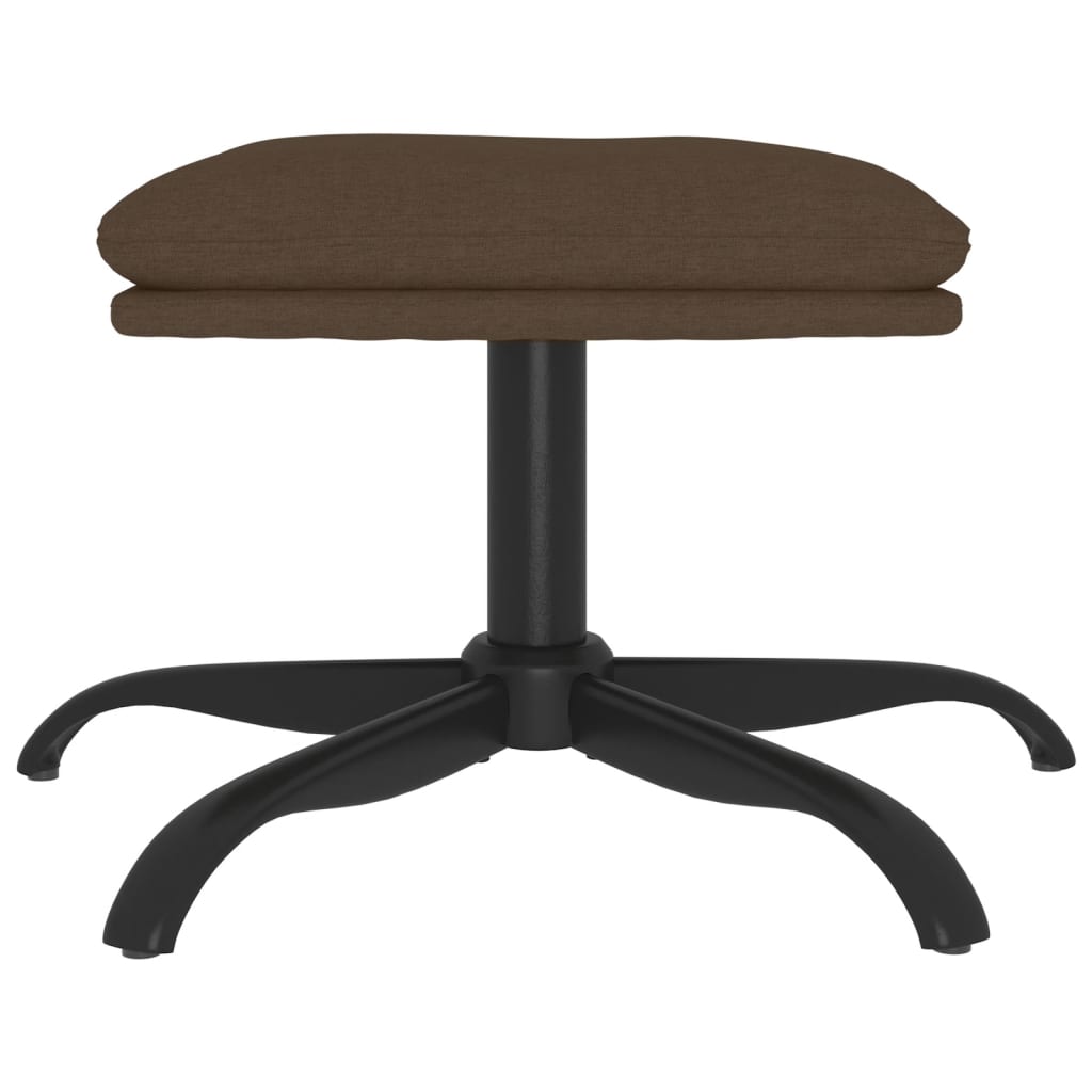 Poggiapiedi Marrone 60x60x36 cm in Velluto - homemem39