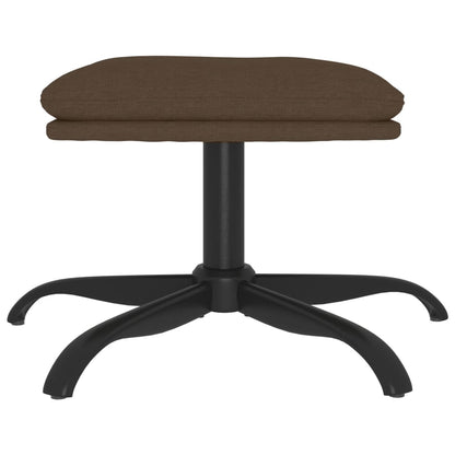 Poggiapiedi Marrone 60x60x36 cm in Velluto - homemem39