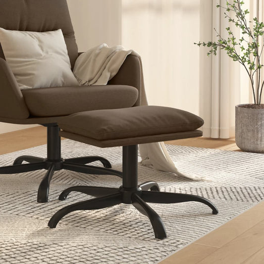 Poggiapiedi Marrone 60x60x36 cm in Velluto - homemem39