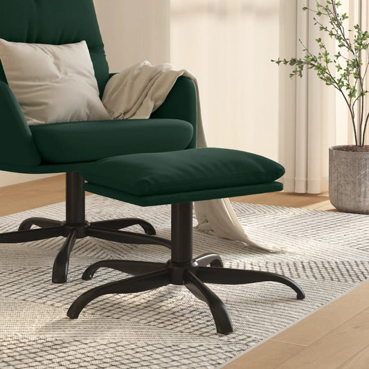 Poggiapiedi Verde Scuro 60x60x36 cm in Tessuto - homemem39