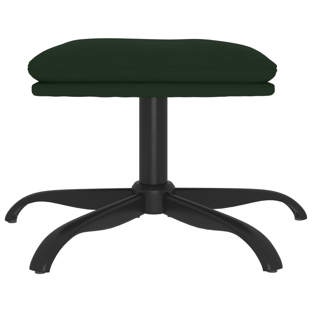 Poggiapiedi Verde Scuro 60x60x36 cm in Velluto - homemem39