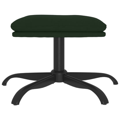 Poggiapiedi Verde Scuro 60x60x36 cm in Velluto - homemem39