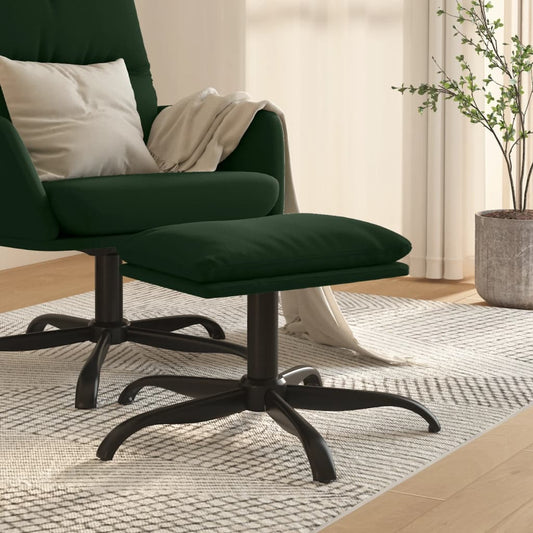 Poggiapiedi Verde Scuro 60x60x36 cm in Velluto - homemem39