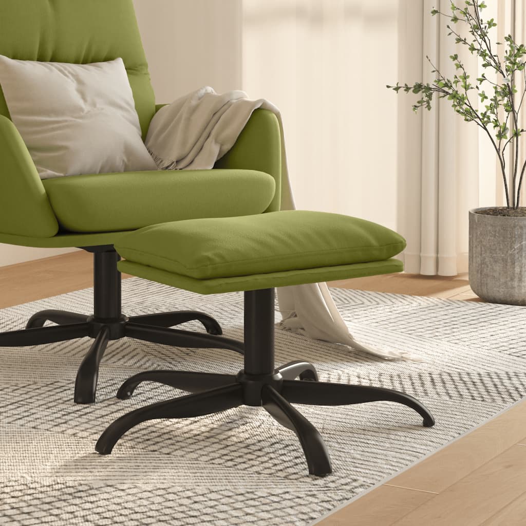Poggiapiedi Verde Chiaro 60x60x36 cm in Velluto - homemem39