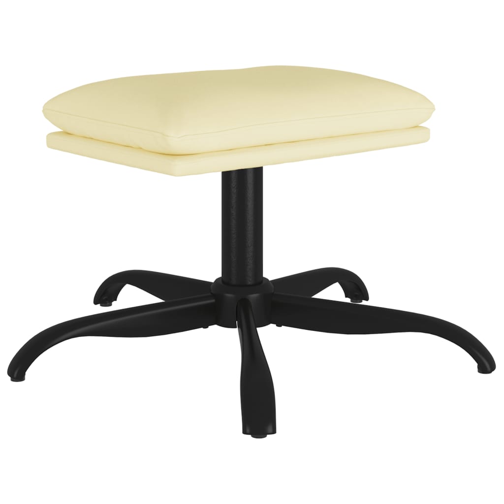 Poggiapiedi Crema 60x60x36 cm in Similpelle - homemem39