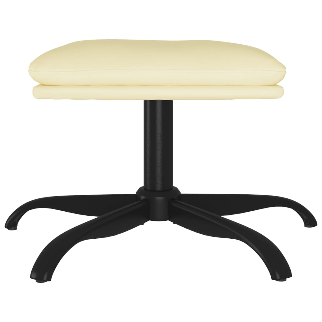 Poggiapiedi Crema 60x60x36 cm in Similpelle - homemem39