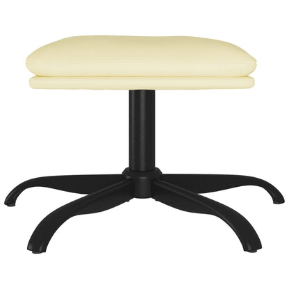 Poggiapiedi Crema 60x60x36 cm in Similpelle - homemem39