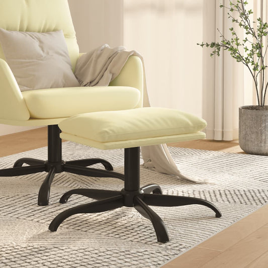 Poggiapiedi Crema 60x60x36 cm in Similpelle - homemem39