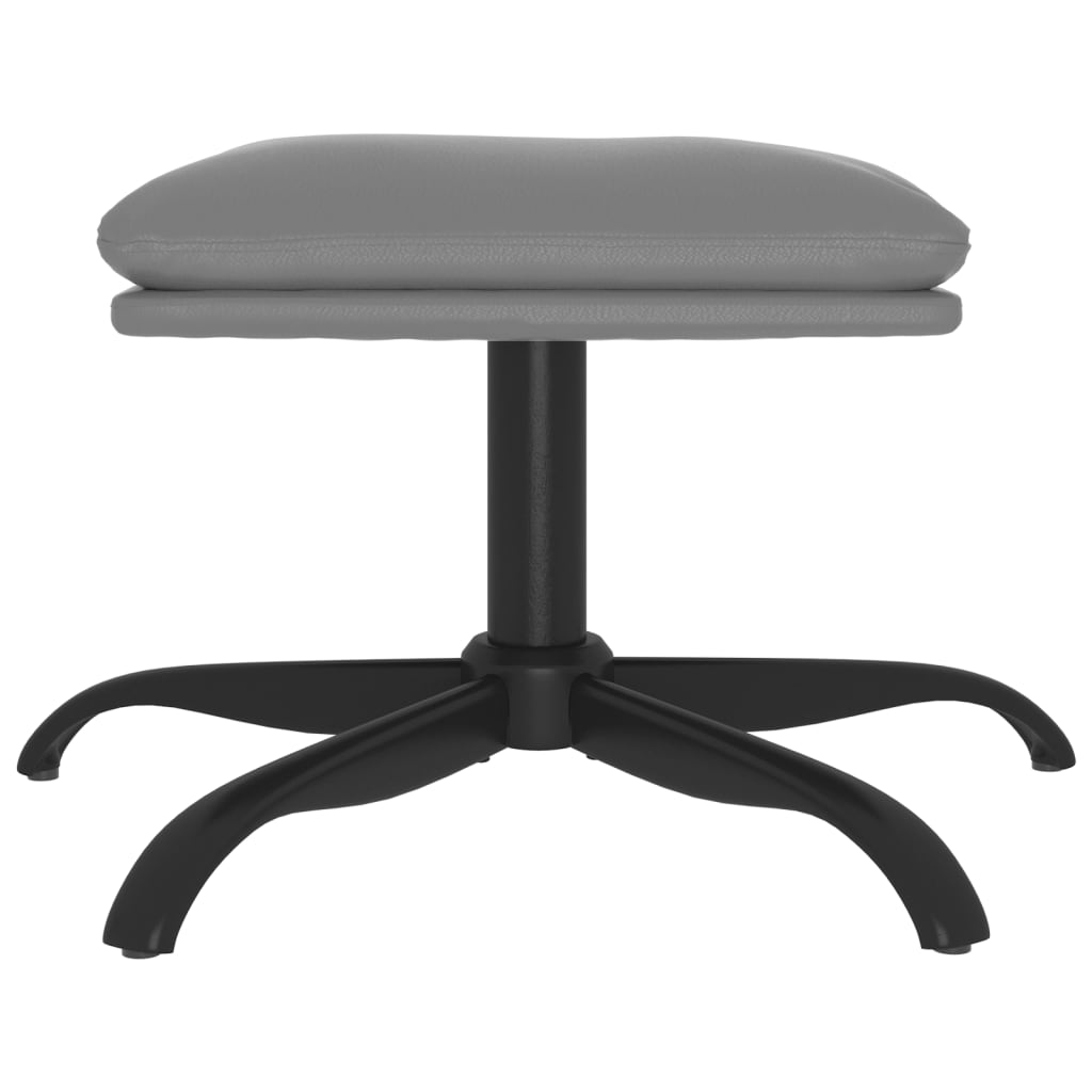 Poggiapiedi Grigio Antracite 60x60x36 cm in Similpelle - homemem39