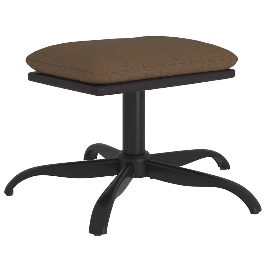 Poggiapiedi Marrone 60x60x36 cm in Tessuto e Similpelle - homemem39