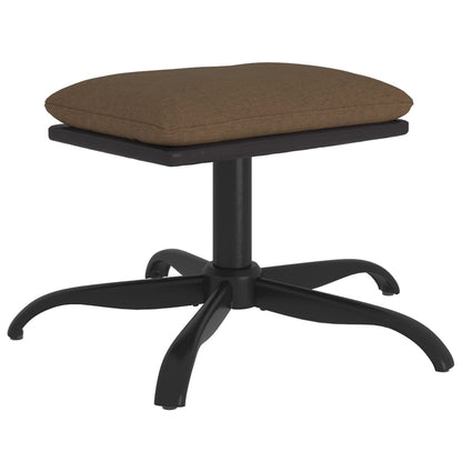 Poggiapiedi Marrone 60x60x36 cm in Tessuto e Similpelle - homemem39