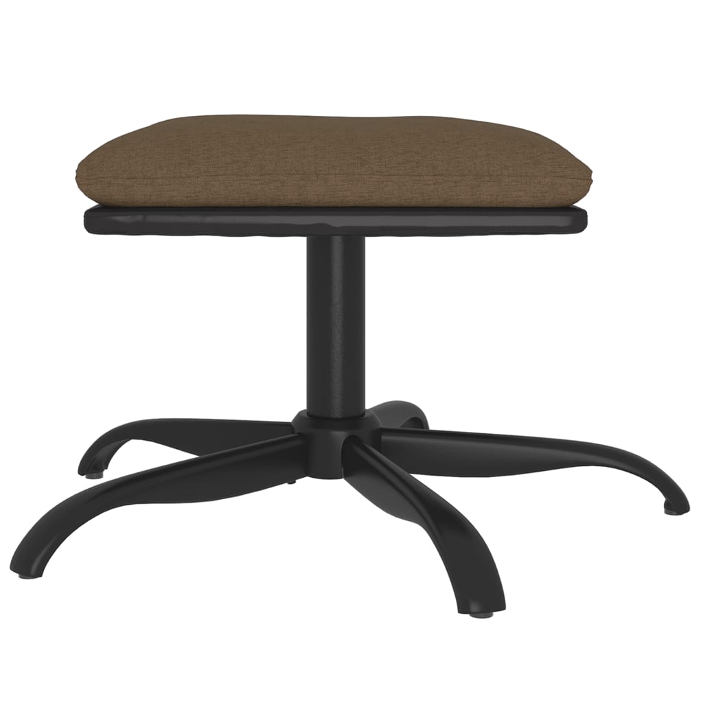 Poggiapiedi Marrone 60x60x36 cm in Tessuto e Similpelle - homemem39