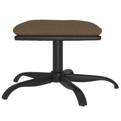 Poggiapiedi Marrone 60x60x36 cm in Tessuto e Similpelle - homemem39