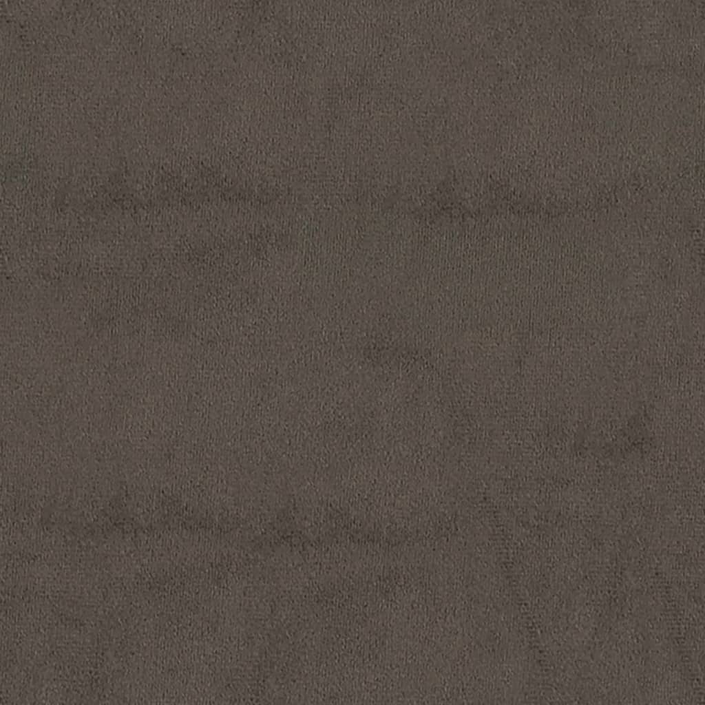Poggiapiedi Grigio Scuro 60x60x36 cm in Microfibra - homemem39
