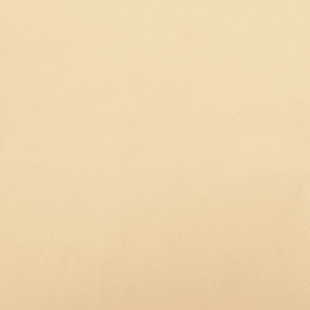 Poggiapiedi Bianco Crema 60x60x36 cm in Velluto - homemem39