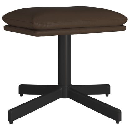 Poggiapiedi Marrone 60x60x36 cm in Similpelle - homemem39
